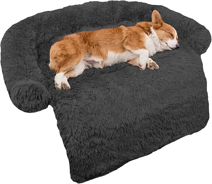 Calming Dog Bed Fluffy Plush Dog Mat by GGIB