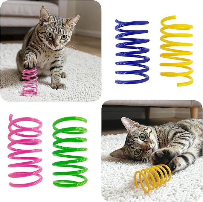 Cat Toys for Indoor Cats, 30 Pack Interactive Cat Spring Toys, Durable Colorful - Image 6