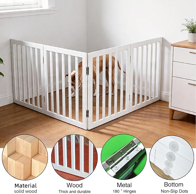 Dog Gate Indoor, Freestanding Dog Fence - Image 5
