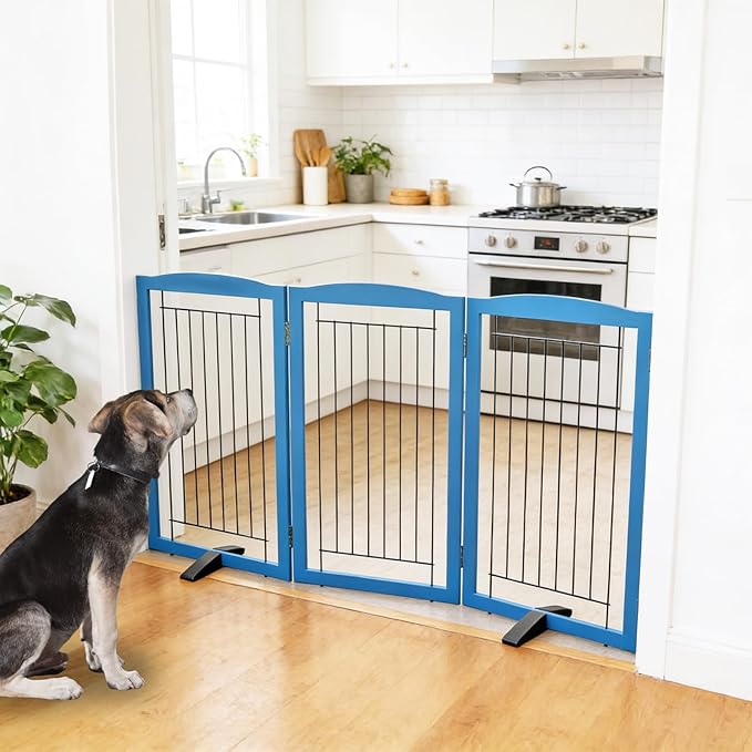 ZJSF Freestanding Dog Fence Indoor, Foldable Dog Gate - Image 2