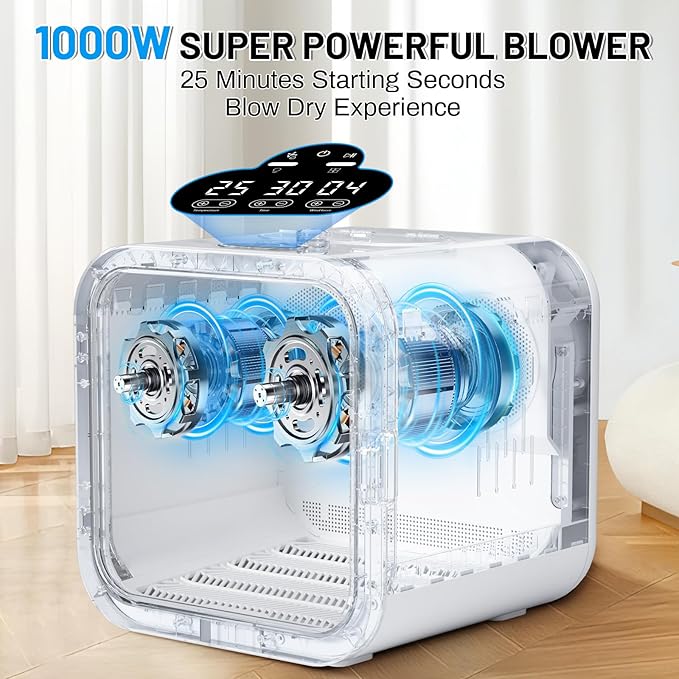 Automatic Pet Hair Dryer Box, 70L Dual Motor Fans Blower - Image 3