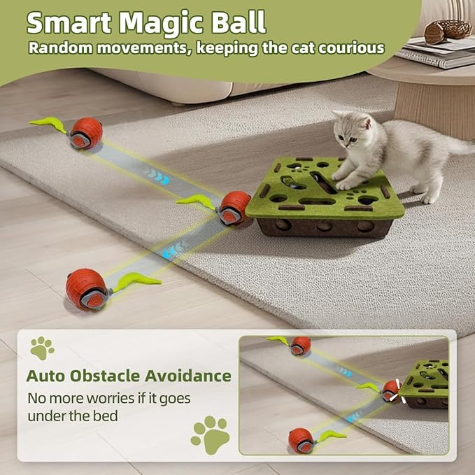 Interactive Soft Felt Cat Puzzle Toy - Image 3