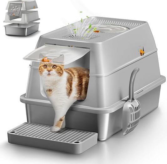 Stainless Steel Cat Litter Box by Eosarcu