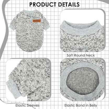 2 Pack Dog Sweaters for Small Dogs Girl Boy Winter Fleece Clothes Warm Soft Dog - Image 3