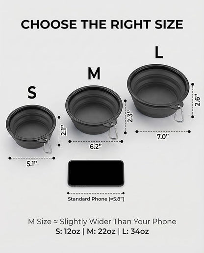Collapsible Dog Bowls for Travel, BPA Free) - Image 3