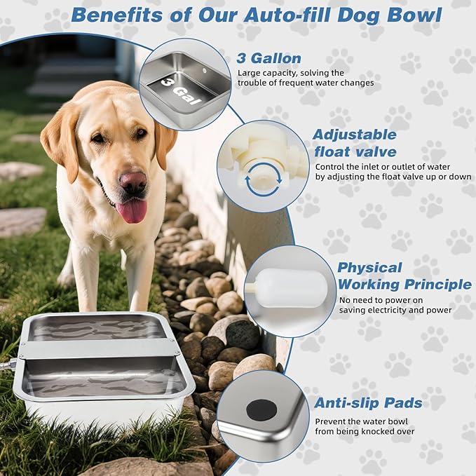 YUEPET 3 Gallon Auto Dog Water Bowl Dispenser Outside Automatic Water Dispenser - Image 2