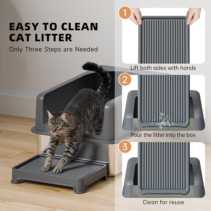 Booche Cat Ramp for Litter Box Elevated Litter Ramp for Cat Litter Boxes - Image 4