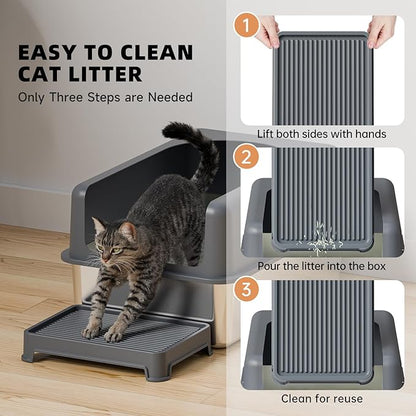Booche Cat Ramp for Litter Box Elevated Litter Ramp for Cat Litter Boxes - Image 4