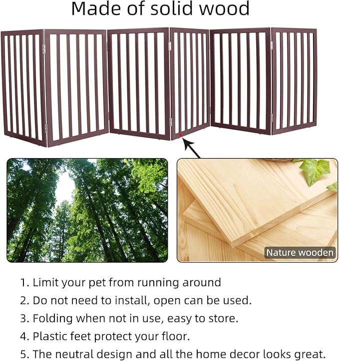 Dog Gate Indoor, Freestanding Dog Fence - Image 6