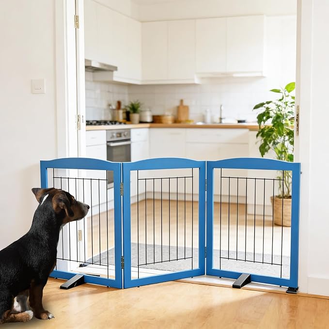 ZJSF Freestanding Dog Fence Indoor, Foldable Dog Gate - Image 2