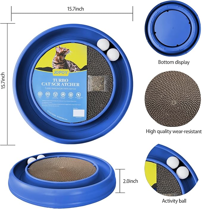 Cat Scratcher Toy Ball Track for Indoor Cats, Round Interactive Scratching - Image 4