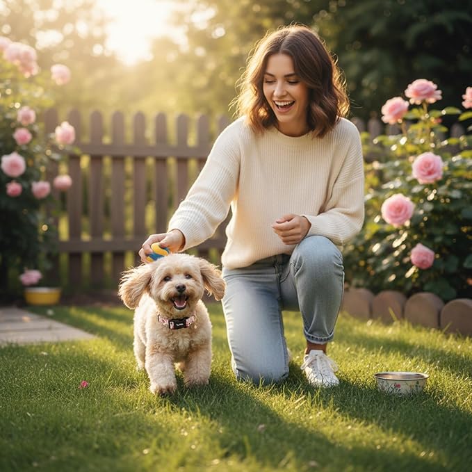 Dog Collar with Roses Patterns, Spring Summer Collection Pink Dog Collar with - Image 7