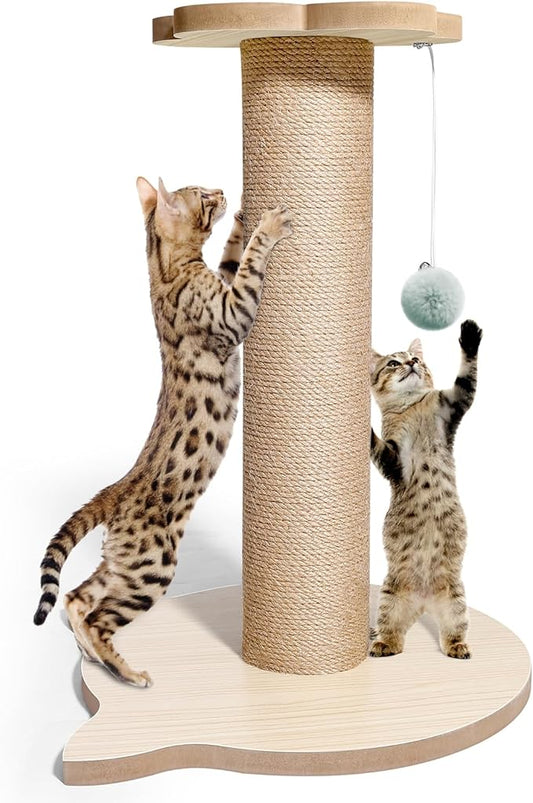 18” Tall Cat Tree for Kittens, Jute Scratching Post by Giliglue