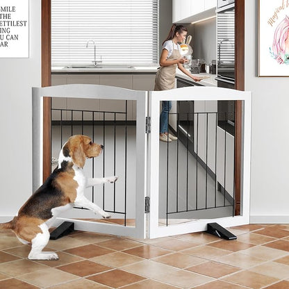 ZJSF Freestanding Dog Fence Indoor, Foldable Dog Gate - Image 2