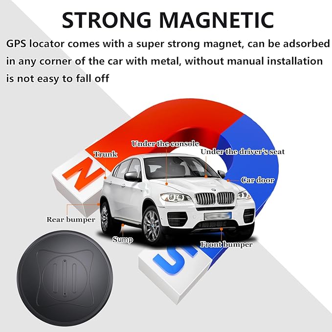 GPS Tracker for Vehicles, Car GPS Tracker Portable Real Time Magnetic GPS - Image 2