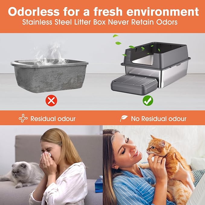 XXL Stainless Steel Litter Box - Image 5