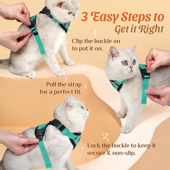 Dooradar Cat Harness and Leash Set, Escape Proof Soft - Image 8
