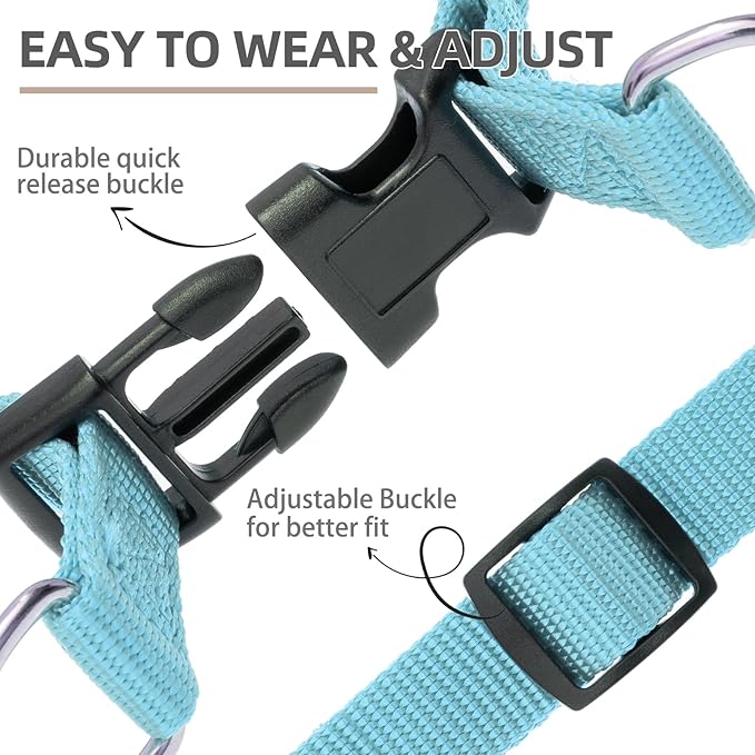 PUPTECK No Pull Dog Harness Soft Adjustable Basic Nylon Step in Puppy Vest - Image 4
