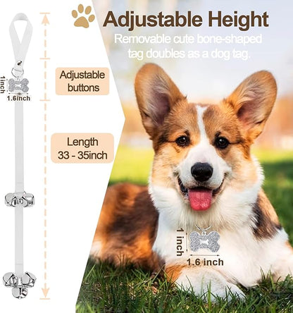 2 Pack Dog Door Bells, Dog Doorbell to go Outside Puppy Train Bell - Image 2