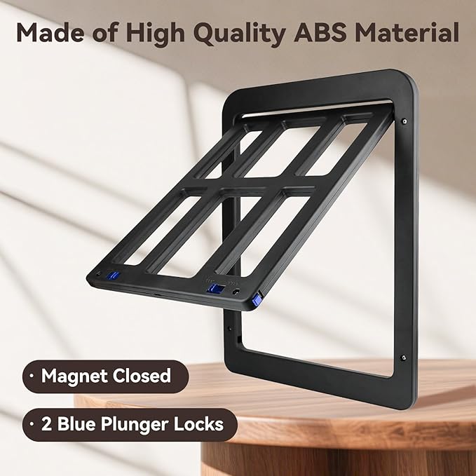 Cat Door for Screen Door with Magnetic Auto-Close, Dual Lockable Tabs Doggy - Image 3