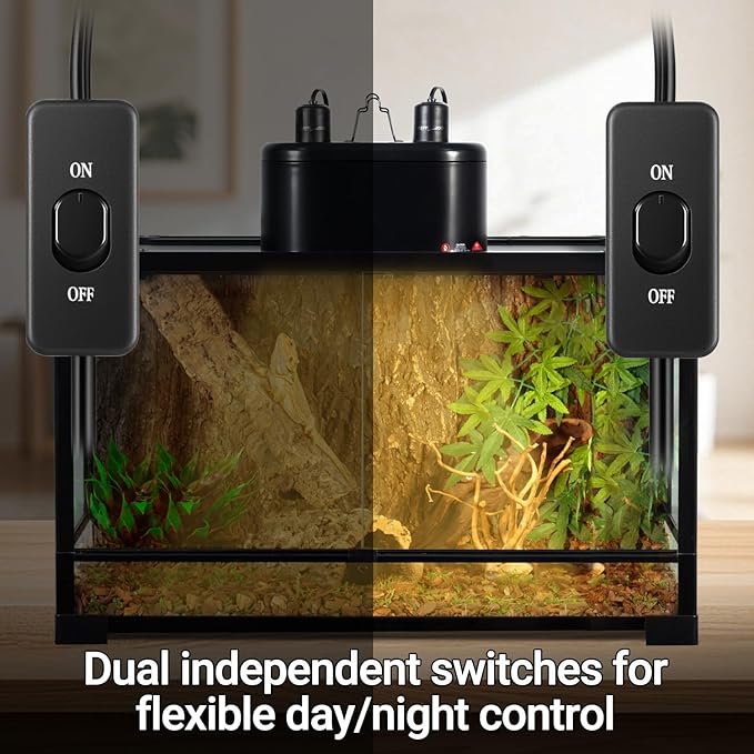 REPTI ZOO Dual Reptile Light Fixture - Image 5
