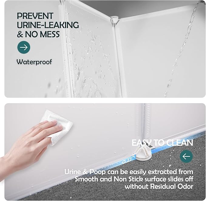 MEEXPAWS Cat Litter Box Enclosure Splash Guard Extra Large 28L × 21.5W x 18H - Image 3