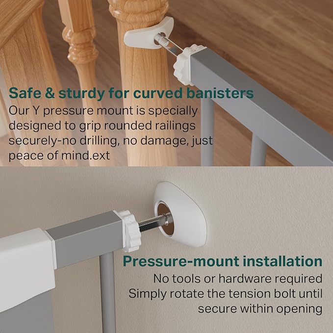 Cumbor 29.7-40.6" Baby Gate for Stairs, Mom's Choice Awards Winner-Dog Gates - Image 5