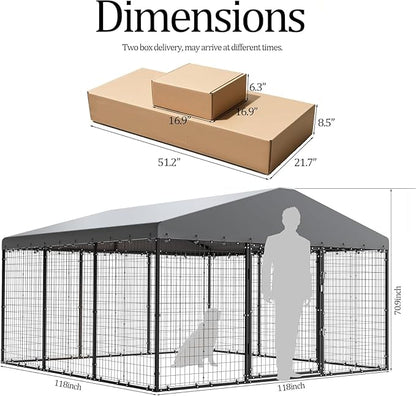 10x10x6 FT Large Outdoor Dog Kennel - Image 5