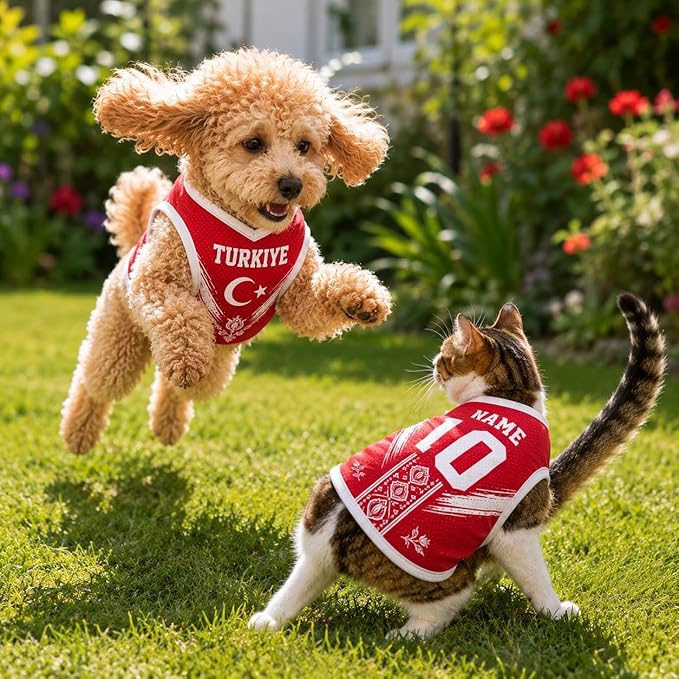 V-DECORPARKS Dog Jersey Custom Name Number, Pets Soccer Jersey - Image 5