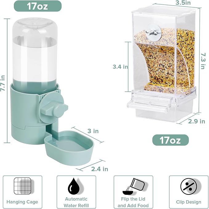 lemtrflo No Mess Bird Feeder Water Dispenser Set, Bird Feeder - Image 6