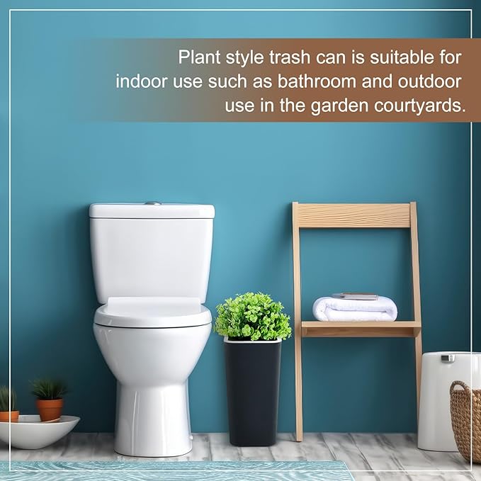 Jingmore Dog Poop Trash Can Outside 3.96 Gal/15 L Plant Styled Dog Waste Trash - Image 6