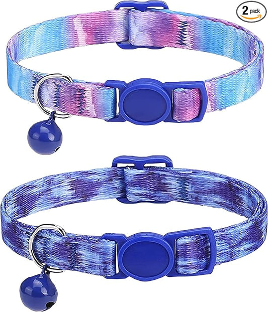 SOLMOONY Cute Cat Collar for Girl Boy, Colorful Breakaway Cat Collars by SOLMOONY