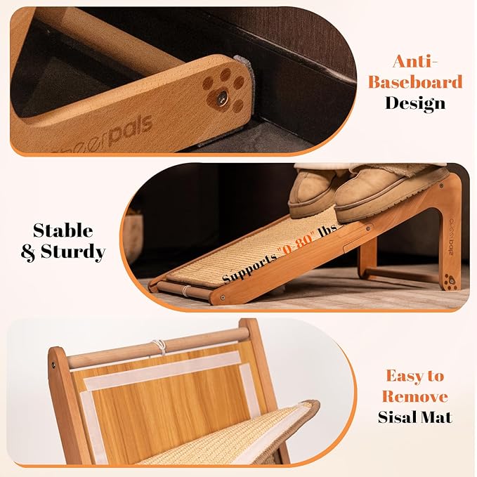 CHEERHOME PETS Sisal Cat Scratcher Ramp - Image 3