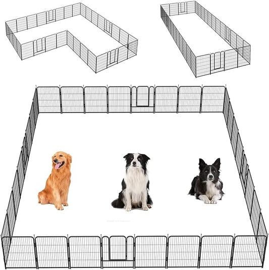 Dog Playpen, 32/40/45 Inch Height in Heavy Duty, Folding Indoor Outdoor by BestForYourPets