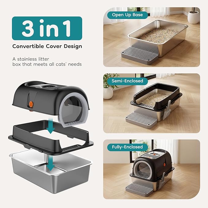 OLIXIS Stainless Steel Litter Box - Image 4