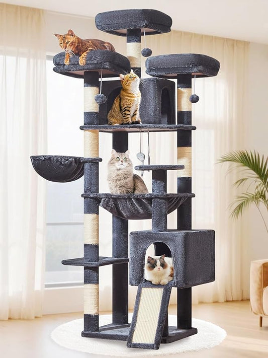 Taoqimiao 76-Inch Cat Tree XXL for Large Cats, Giant Cat Tower by Taoqimiao