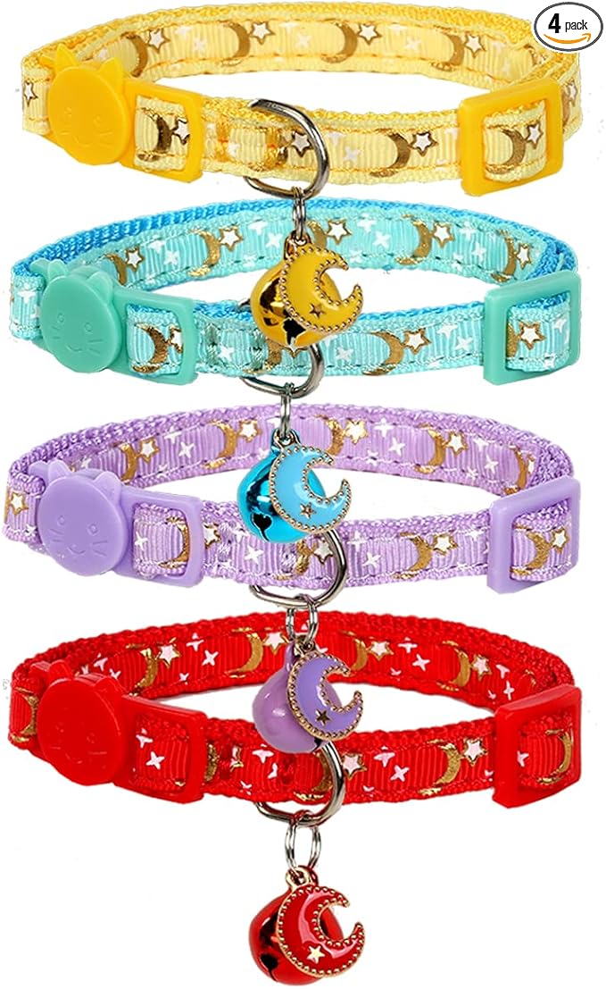 Yizepet Cat Collars with Bells, Breakaway Kitten Collar, Cute Kitty Collar by Yizepet