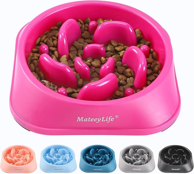 MateeyLife Slow Feeder Dog Bowls, Anti-Choking Puzzle Dog Food Bowls, Anti-Slip by MateeyLife