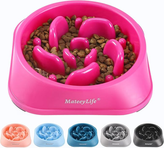 MateeyLife Slow Feeder Dog Bowls, Anti-Choking Puzzle Dog Food Bowls, Anti-Slip by MateeyLife