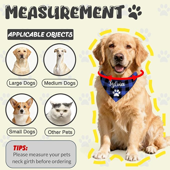 Custom Dog Bandana with Name & Icon, Personalized Pet Bandana - Image 4