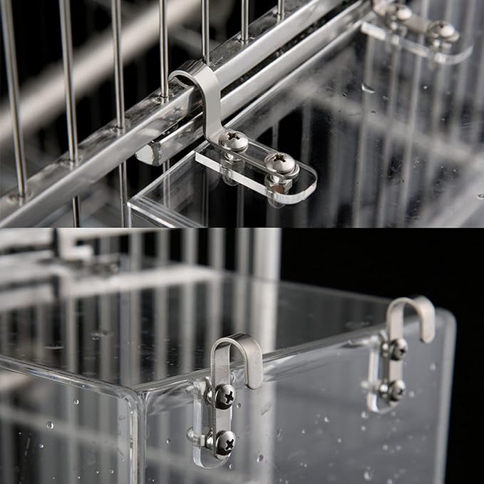 GURECOD Hanging Bird Bath Cube Bird Bathtub Bath Shower Box Bowl Cage Accessory - Image 3