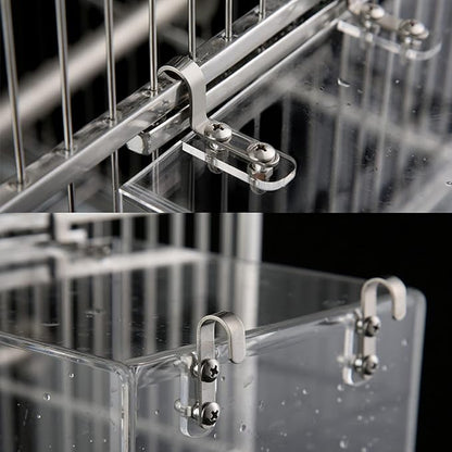GURECOD Hanging Bird Bath Cube Bird Bathtub Bath Shower Box Bowl Cage Accessory - Image 3
