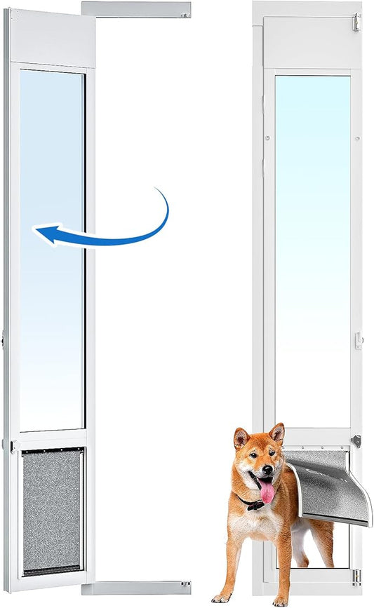 Large Dog Door for Sliding Glass Door, Openable Pet Door for Sliding Glass by ExploreNow