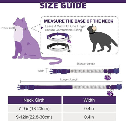 EXPAWLORER Soft Velvet Safe Cat Collars - Image 2