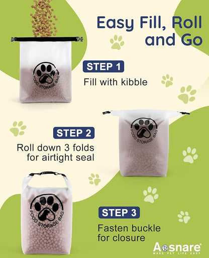 25 Cups Pet Food Storage Bag for Travel - Image 5