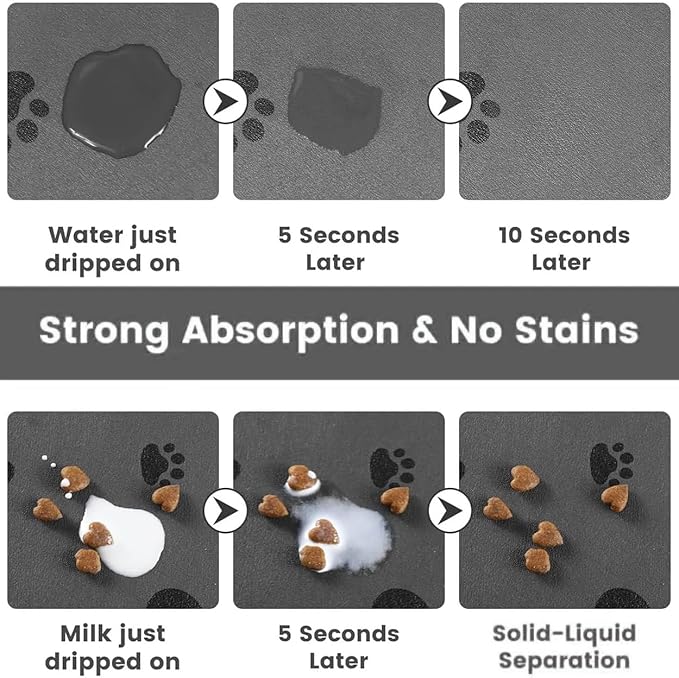 Pet Feeding Mat Dog Food Mat Placemats Non Slip Absorbent - Image 4