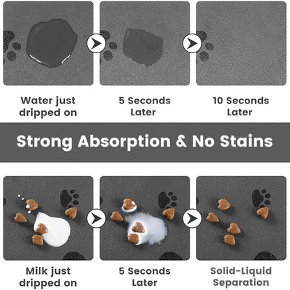 Pet Feeding Mat Dog Food Mat Placemats Non Slip Absorbent - Image 4