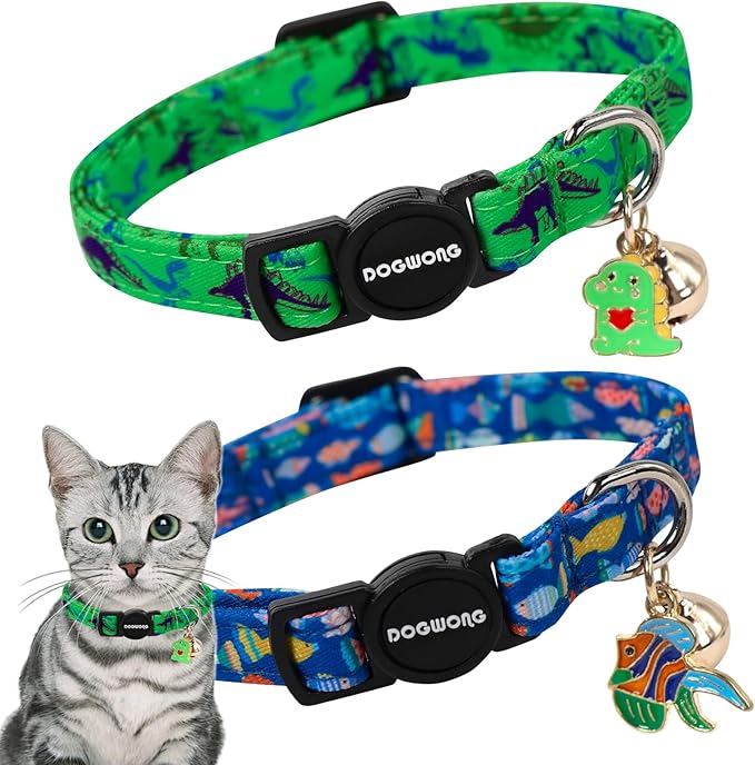 2 Pack Cotton Kitten Collars by DOGWONG