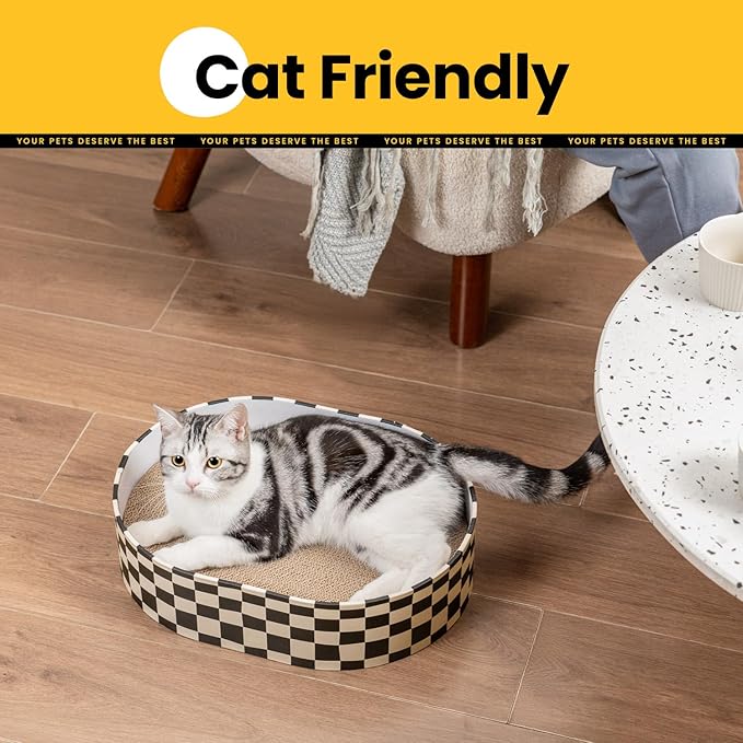 Conlun Cat Scratcher Box with 4 Cat Scratching Board Reversible Scratch Pad - Image 6