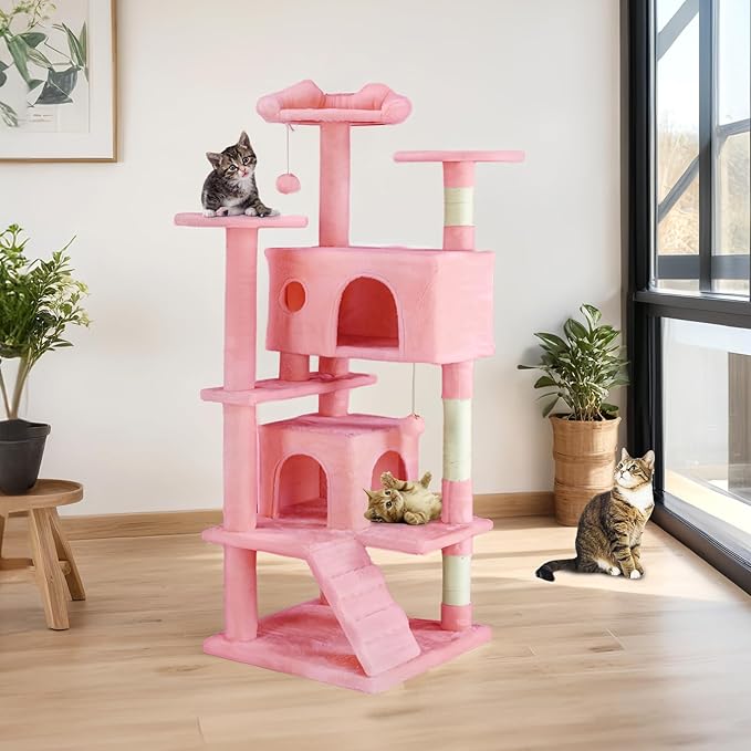 Sweetcrispy 54 Inch Cats Tree Tower, Indoor Cat Condo - Image 7